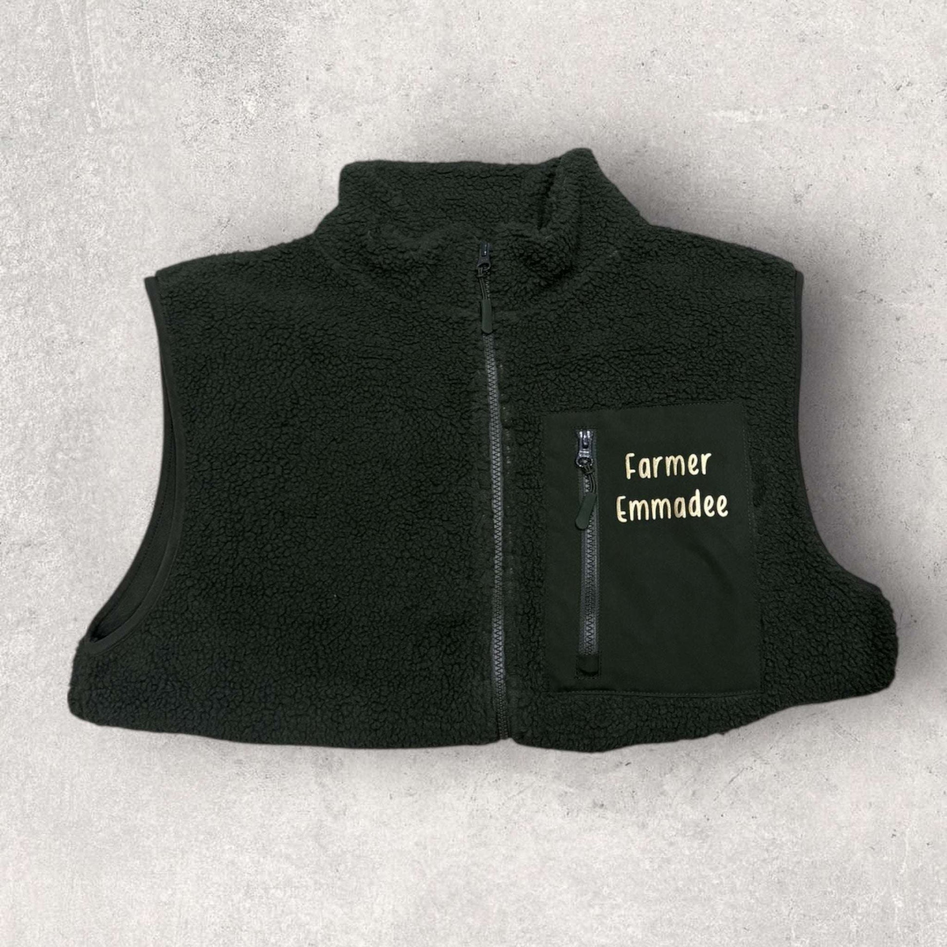 Unisex Borg fleece zipped workwear gilet