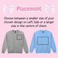 Pet sweatshirt design placement guide