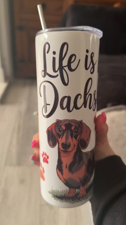 Pet Themed Thermal Stainless Steel Tumbler 20oz - Dogs l Pet Gifts For Humans | Choose Design