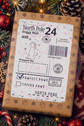 Personalised santa paws Christmas label stickers for gift wrapping