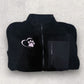 Unisex borg fleece jacket with embroidered heart paw