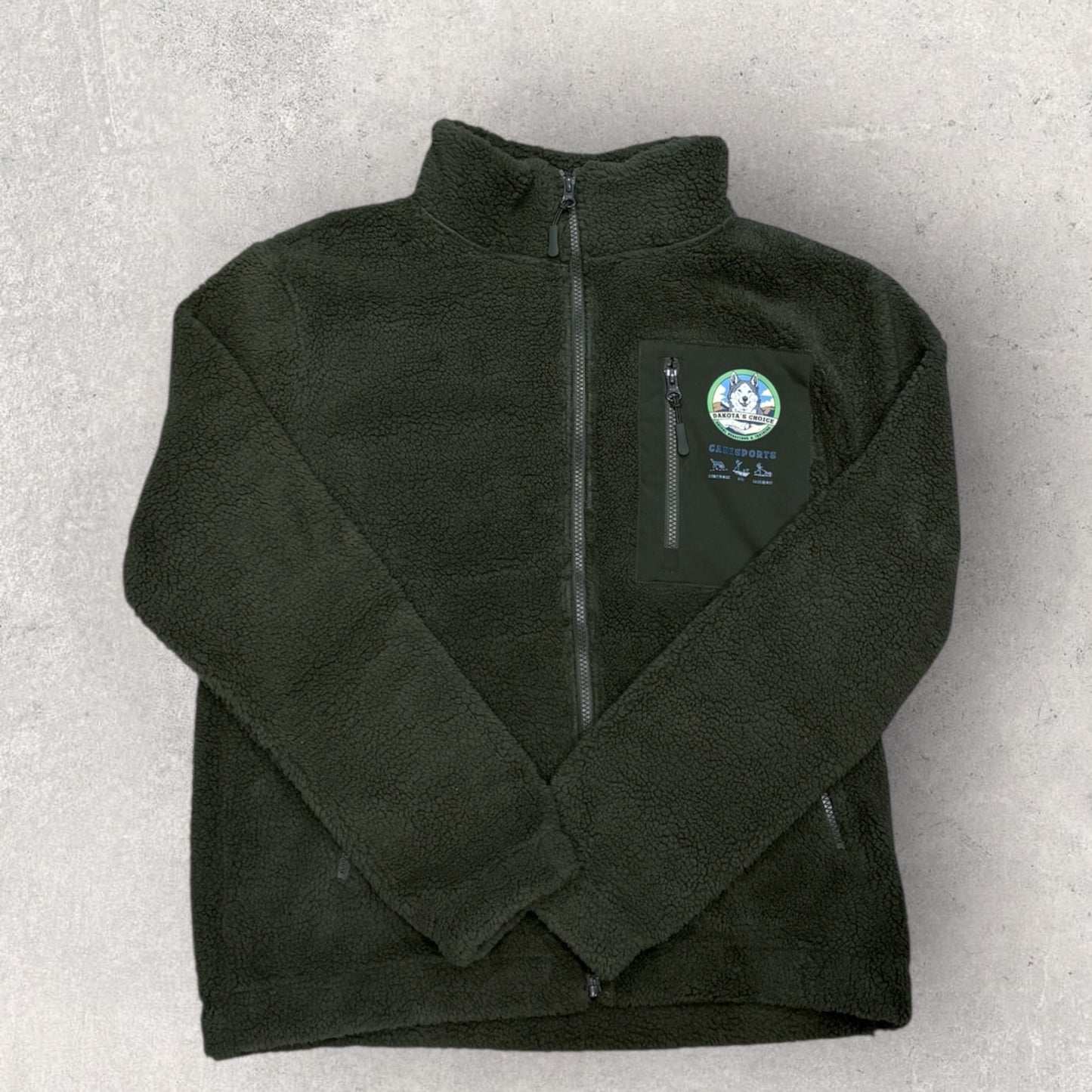 Unisex borg fleece zipped workwear jacket