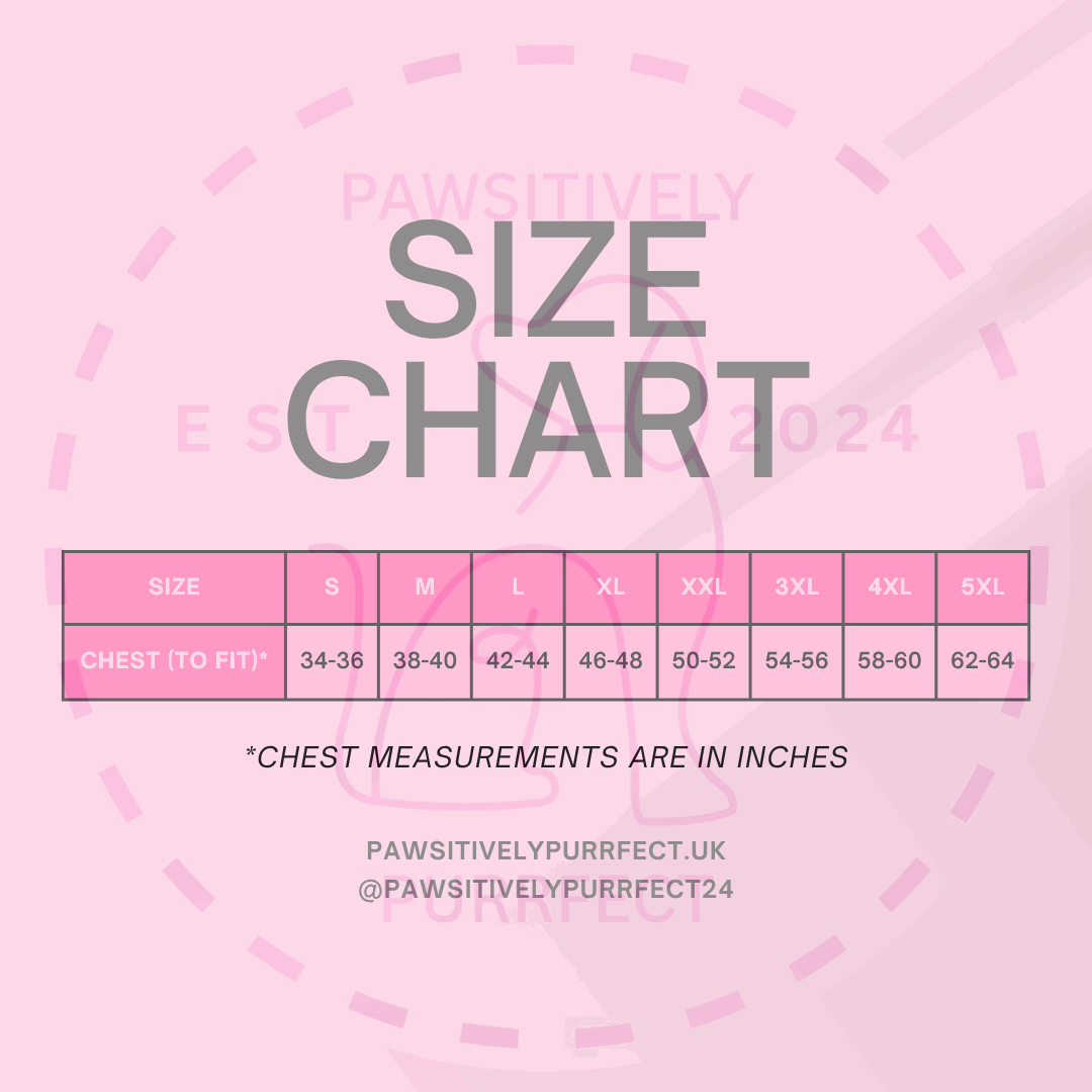 Unisex sweatshirt size guide